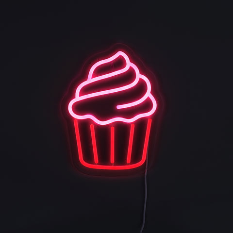 Cupcake Neon Væglampe