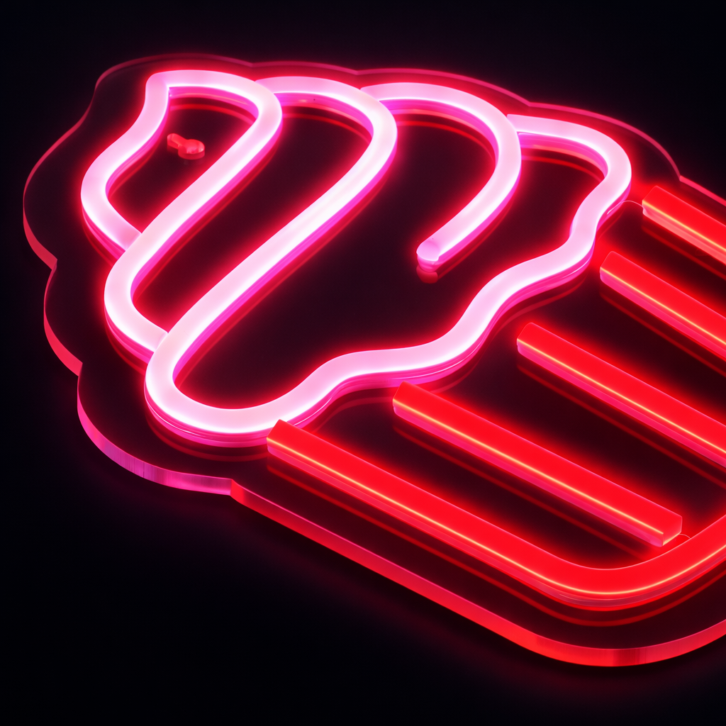 Cupcake Neon Væglampe