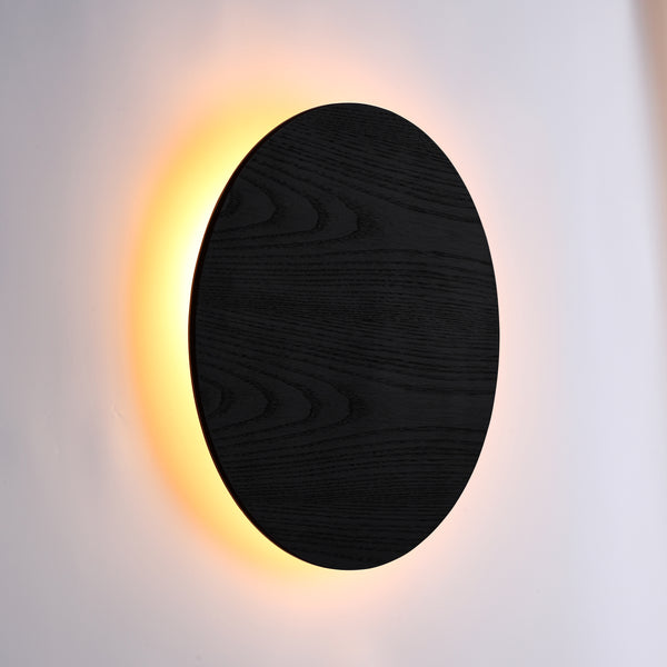 Lori Væglampe Ø40 Sort Træ