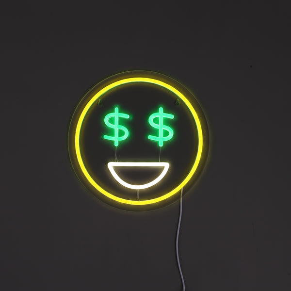 Emoji Dollar Neon Væglampe