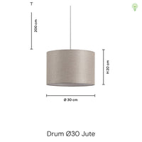 Drum Pendel Ø30 Jute