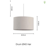 Drum Pendel Ø40 Hør