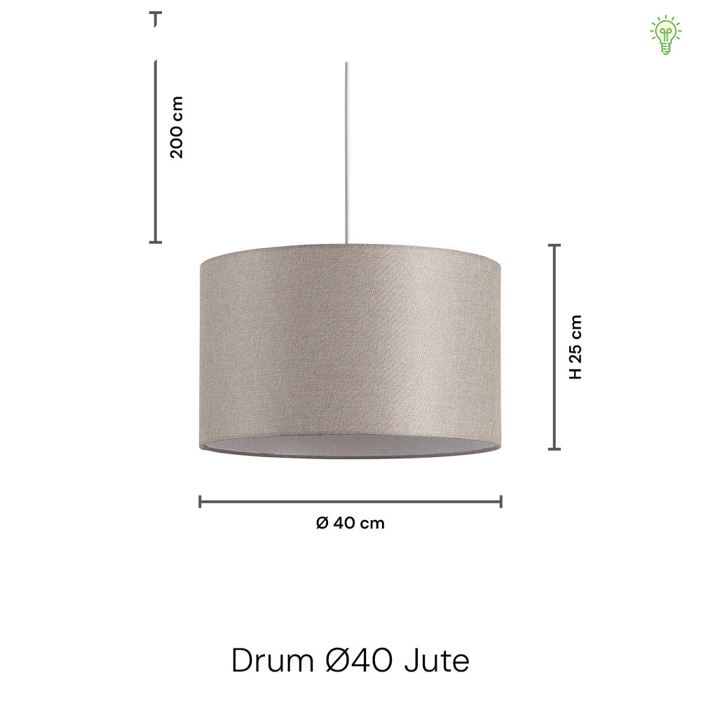 Drum Pendel Ø40 Jute
