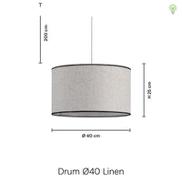 Drum Pendel Ø40 Linen