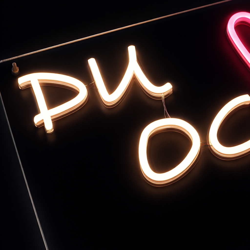 Du Og Jeg Neon Væglampe