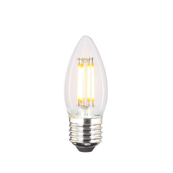 8 x LED 4W B35 Klar Dæmpbar (E27)