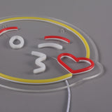 Emoji Kiss Neon Væglampe-Lightish-OutletLamper.dk