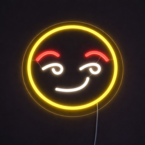 Emoji Flirty Neon Væglampe
