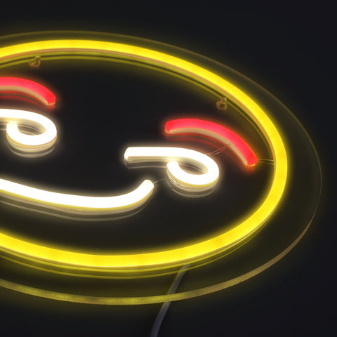 Emoji Flirty Neon Væglampe