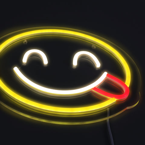 Emoji Yummy Neon Væglampe