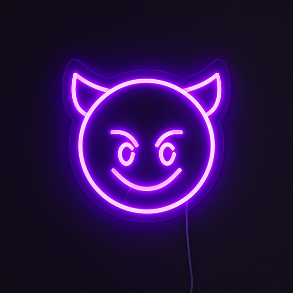 Emoji Devil Neon Væglampe