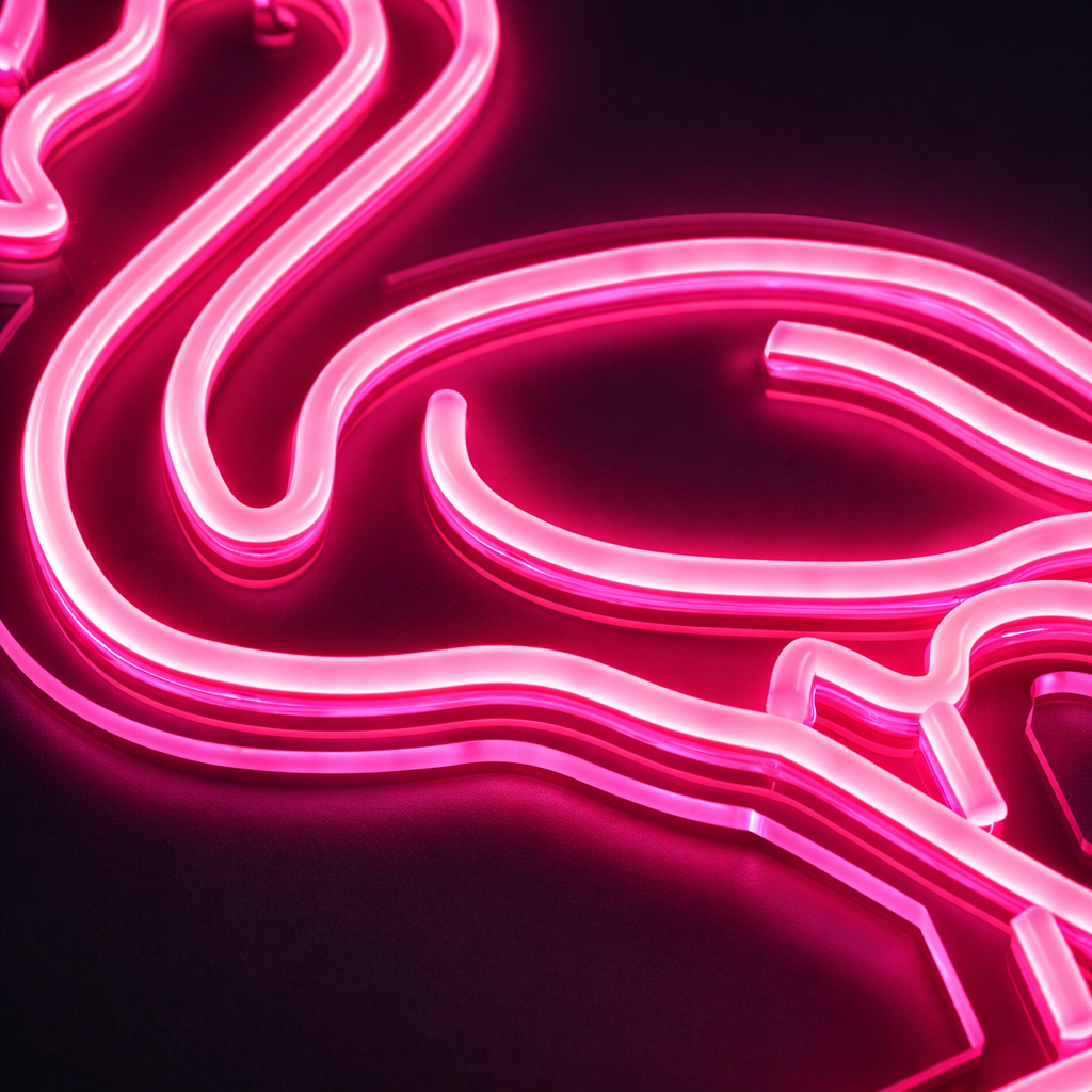 Flamingo Neon Væglampe