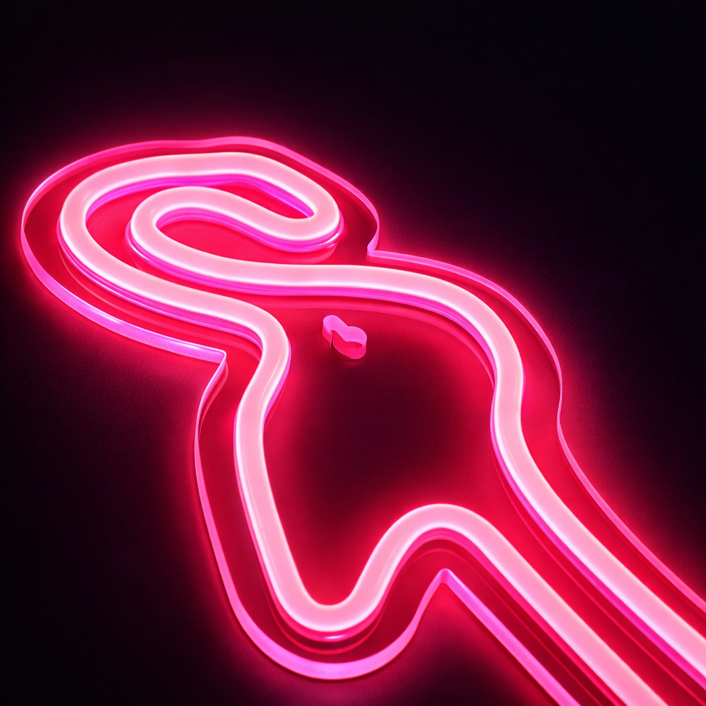 Flamingo Neon Væglampe