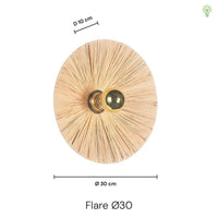 Flare Raffia Væglampe Ø30-Nordic Seasons-OutletLamper.dk