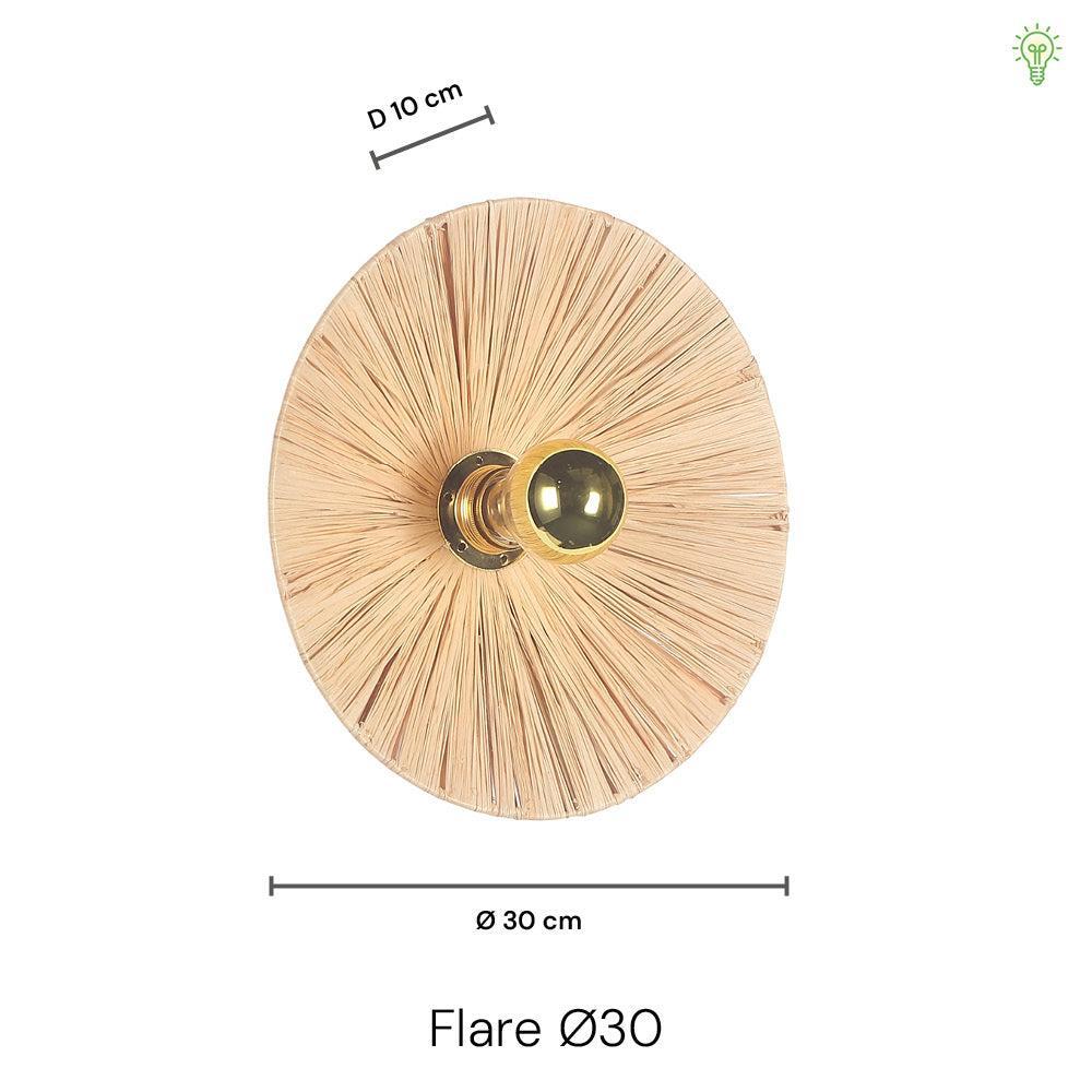 Flare Raffia Væglampe Ø30-Nordic Seasons-OutletLamper.dk