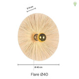Flare Raffia Væglampe Ø40-Nordic Seasons-OutletLamper.dk