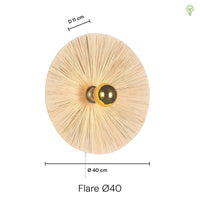Flare Raffia Væglampe Ø40-Nordic Seasons-OutletLamper.dk