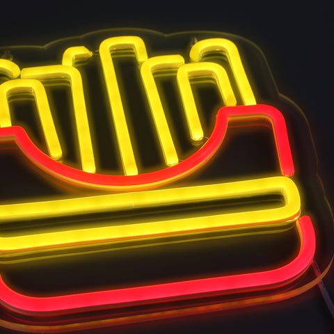 French Fries Neon Væglampe