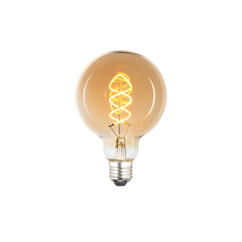 LED 4W G95 Spiral Amber Dæmpbar (E27)