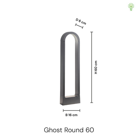 Ghost Round LED Udendørs Havelampe 60cm