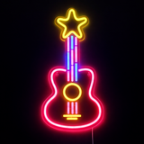 Guitar Neon Væglampe