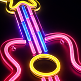 Guitar Neon Væglampe