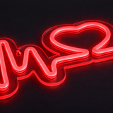 Heartbeat Red Neon Væglampe