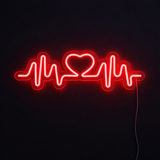 Heartbeat Red Neon Væglampe