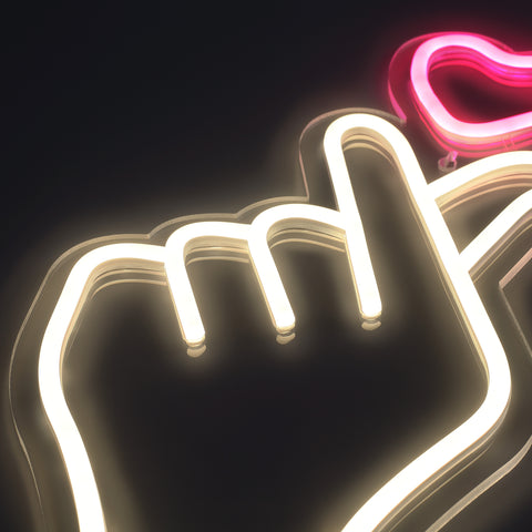 Heart Sign Neon Væglampe