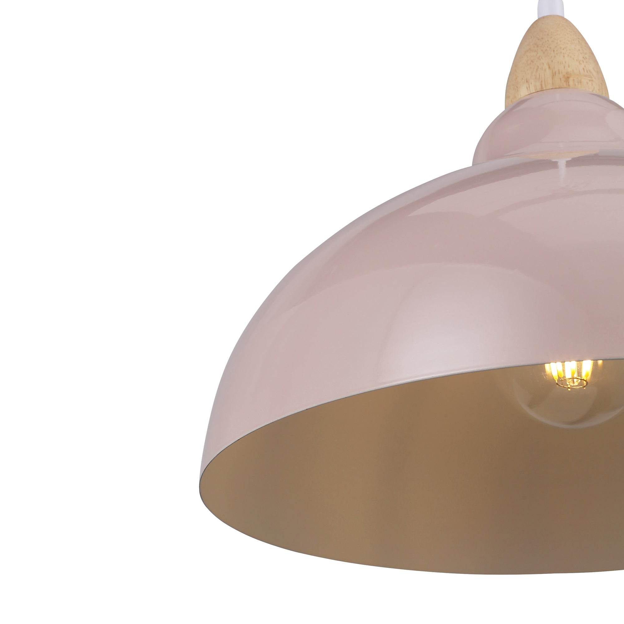 Oak Pendel Ø35 Glossy Beige Pink-Nordic Seasons-OutletLamper.dk