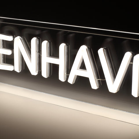 København LED Neon Box Bordlampe