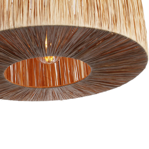 Raffia Loftlampe Ø46