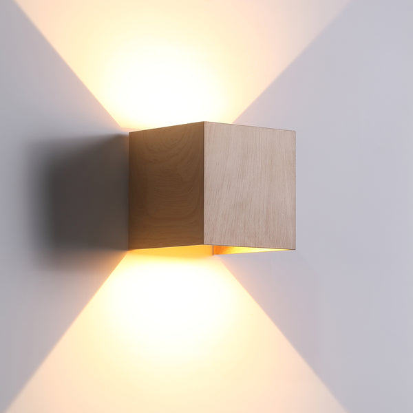 LED Væglampe 6W Udendørs Wood