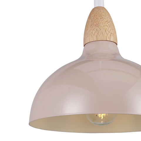 Oak Pendel Ø19 Glossy Beige Pink