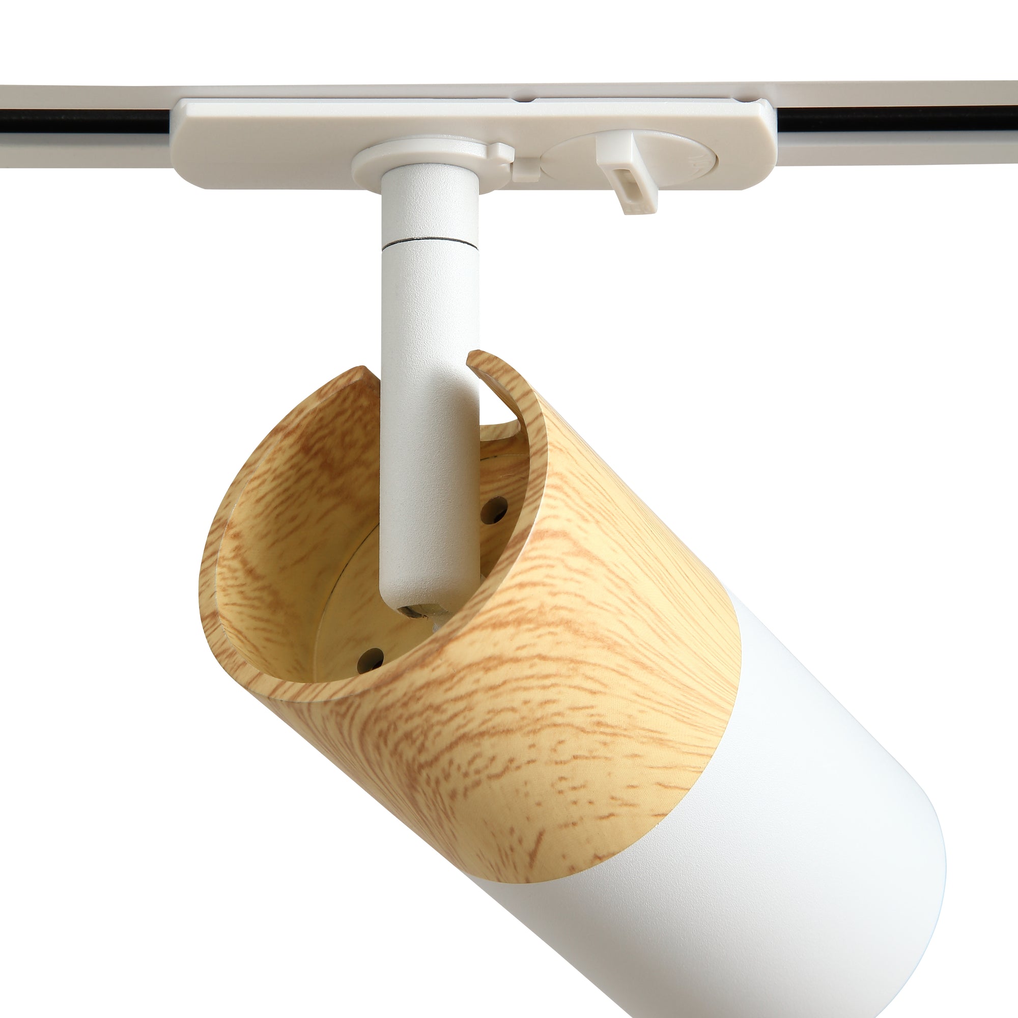 Noda Skinnespot GU10 Hvid/Træ-Nordics Pro-OutletLamper.dk