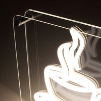 Coffee LED Neon Box Bordlampe-Lightish-OutletLamper.dk