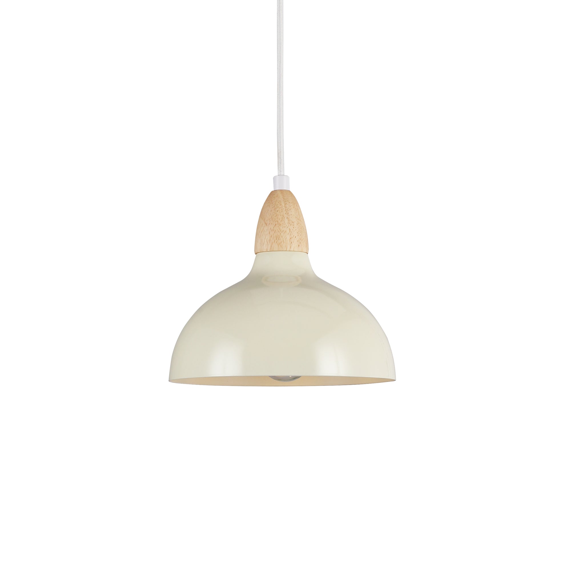 Oak Pendel Ø19 Lyst Træ - Glossy Vanilje