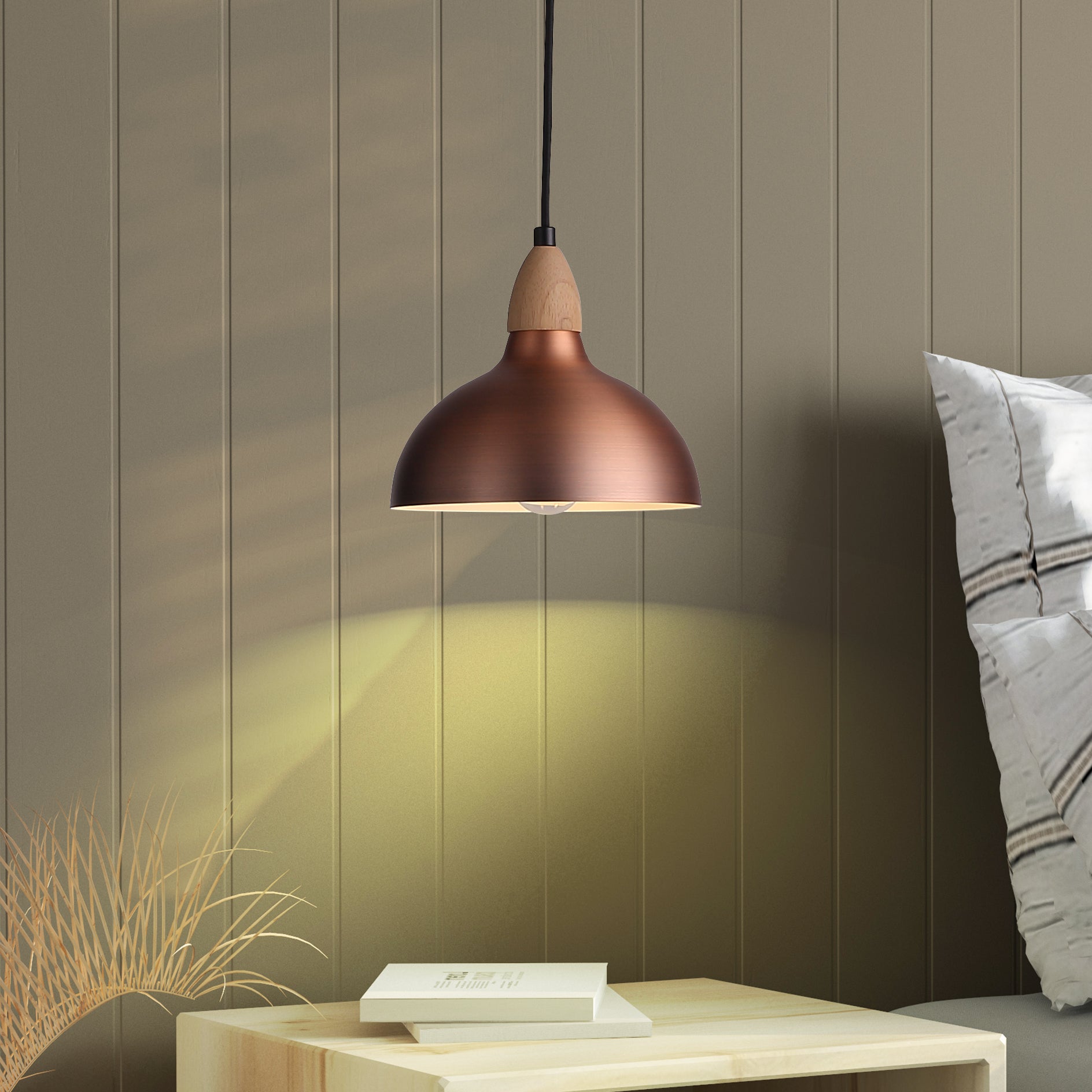 Oak Pendel Ø19 Børstet Kobber-Nordic Seasons-OutletLamper.dk