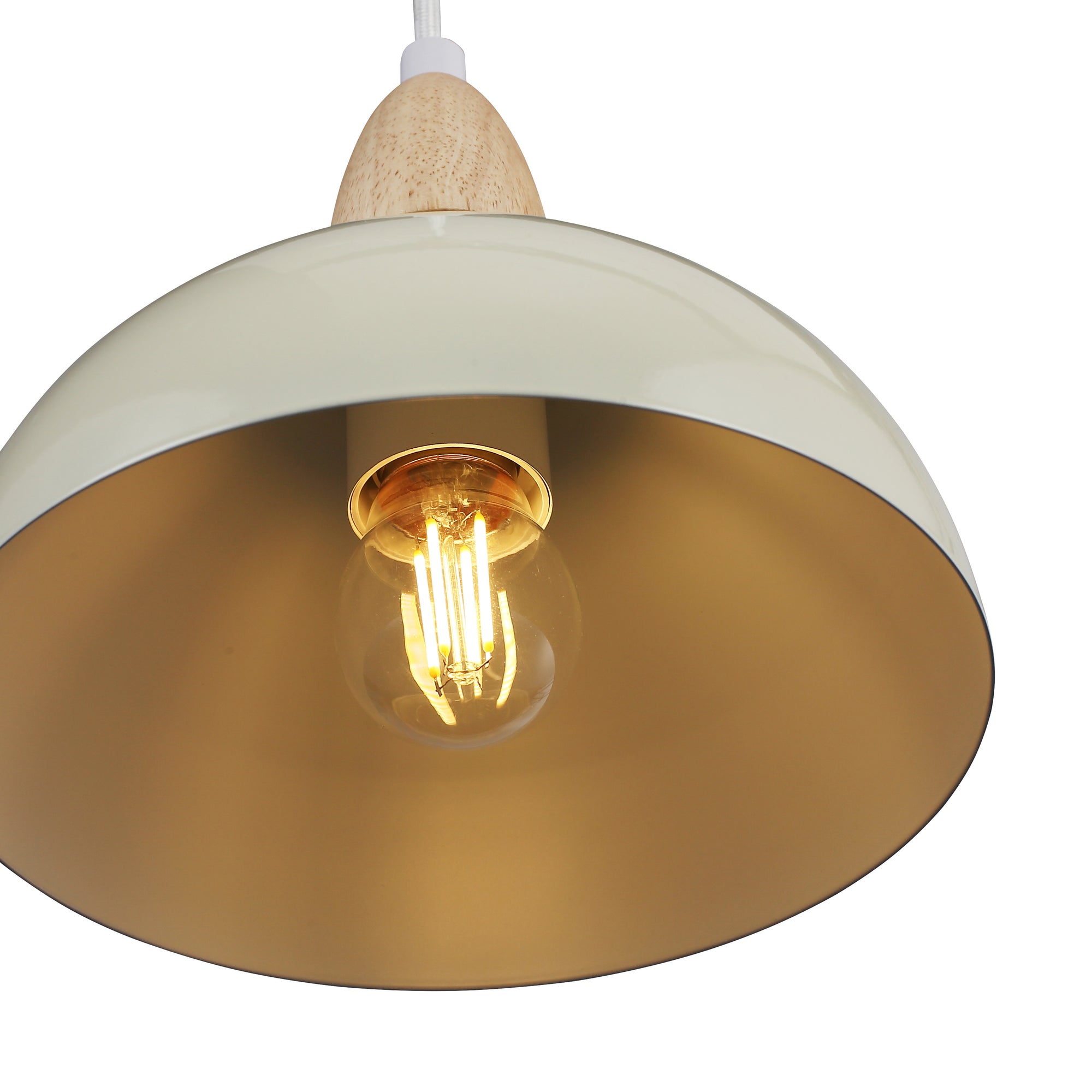 Oak Pendel Ø19 Lyst Træ - Glossy Vanilje