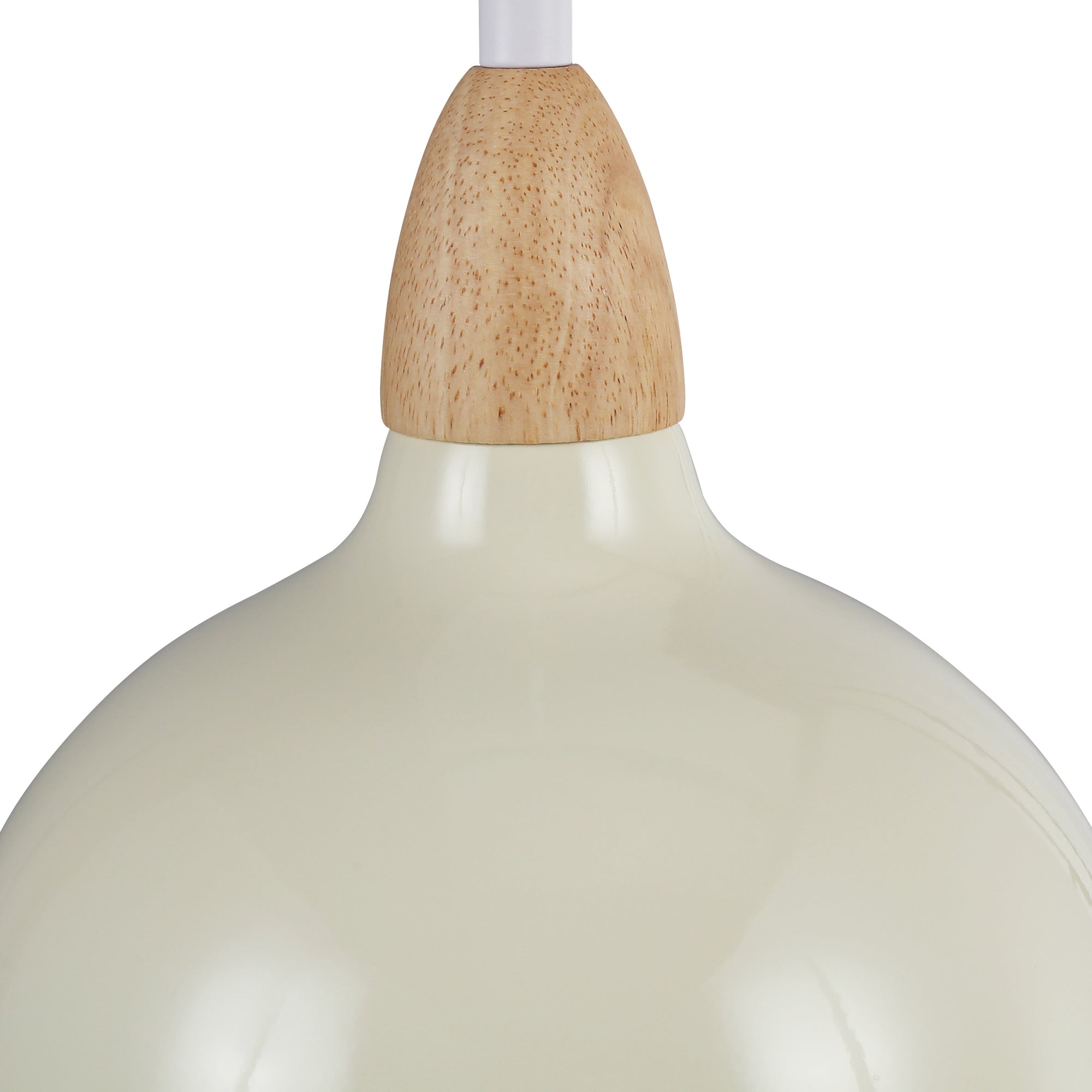 Oak Pendel Ø19 Lyst Træ - Glossy Vanilje