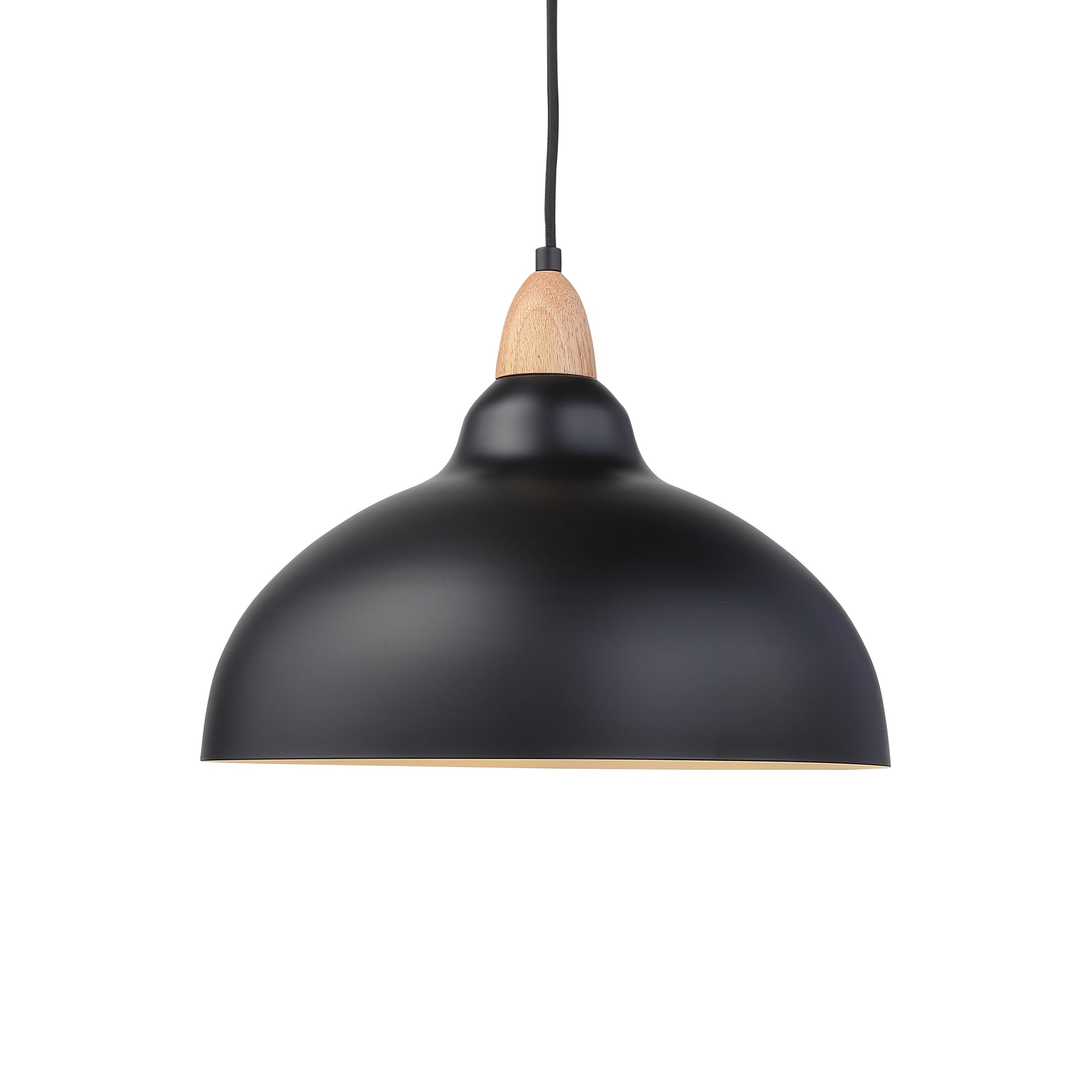 Oak Pendel Ø35 Lyst Træ/Sort-Nordic Seasons-OutletLamper.dk