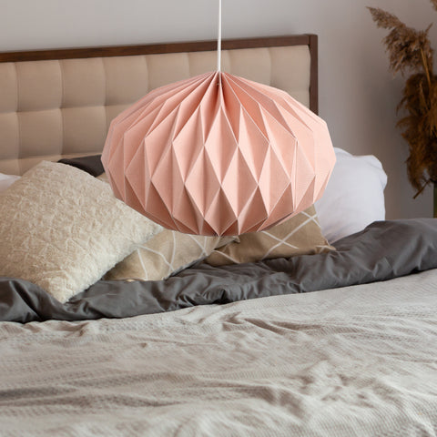 Moon Oblong Textile Light Pink