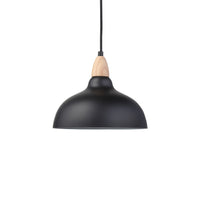 Oak Pendel Ø24 Lyst Træ/Sort-Nordic Seasons-OutletLamper.dk