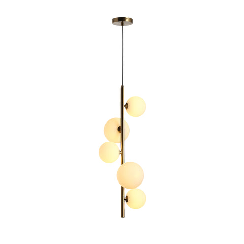 Valencia Hjørnependel Messing/Opal