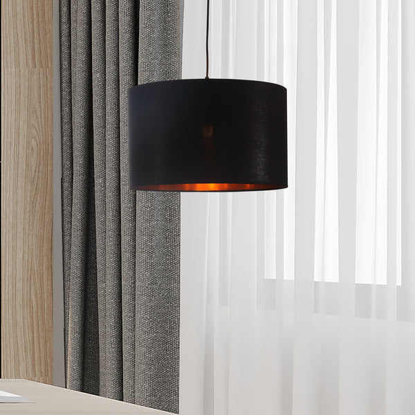 Drum Pendel Ø40 Sort/Messing