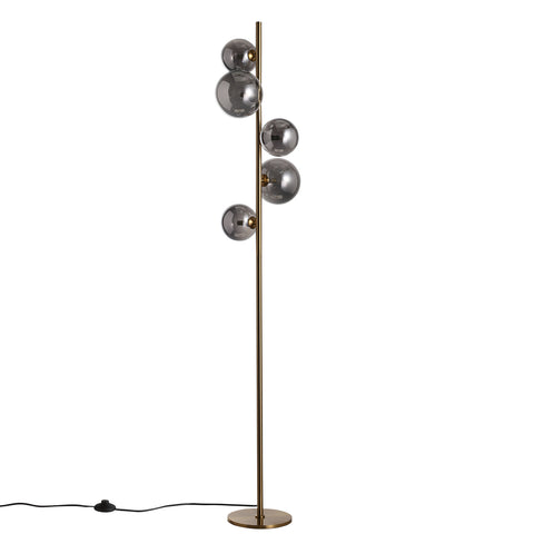 Valencia Gulvlampe Messing/Smoke