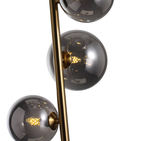 Valencia Gulvlampe Messing/Smoke