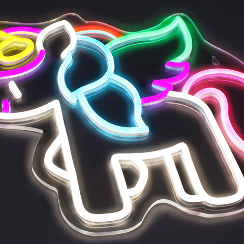 Unicorn Baby Neon Væglampe