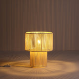 Braided Bordlampe Raw White