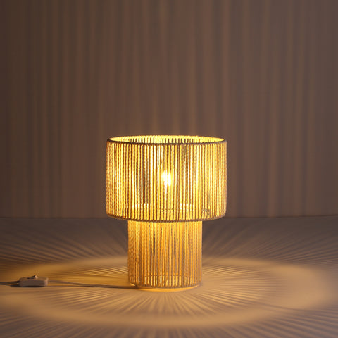 Braided Bordlampe Raw White